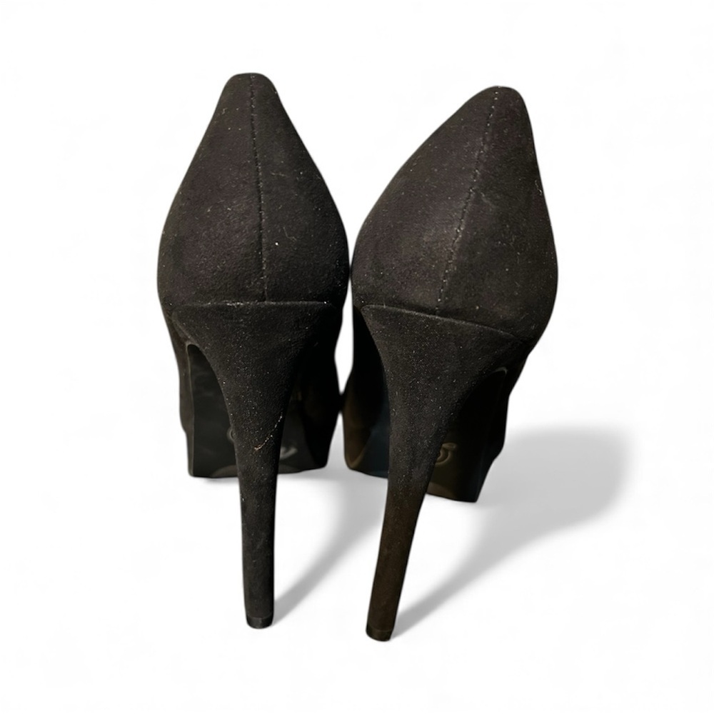 Chinese Laundry Wonder faux suede Black platform Heels sz 7.5,,1A - Picture 3 of 3